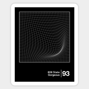 808 State / Minimalist Graphic Artwork Design Sticker